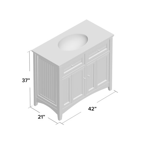Gracie Oaks Eugene 42'' Single Bathroom Vanity with Granite Top